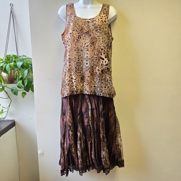 Forest Fairy Grunge Y2K Lace Animal Print Sleeveless Top  Boho-Chic Design Light - Picture 4 of 10